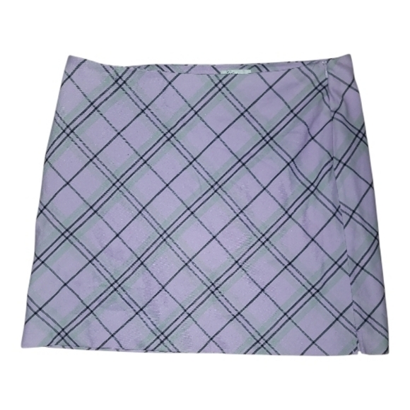 Greg Norman Purple Plaid skort 14 golf resort sporty golf club skirt short - Picture 4 of 8